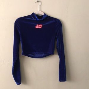 Forever 21 Velvet Crop Top